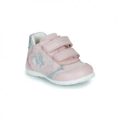 Chaussures Fille Baskets basses Geox B ELTHAN GIRL A Rose / Argenté