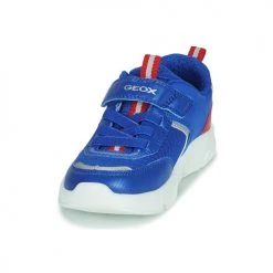 Chaussures Garçon Baskets basses Geox J ARIL BOY A Bleu / Rouge -Baskets mode Soldes 21124623 500 C