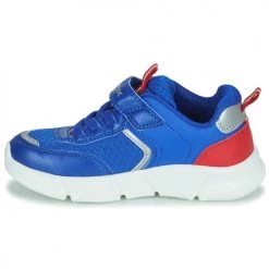 Chaussures Garçon Baskets basses Geox J ARIL BOY A Bleu / Rouge -Baskets mode Soldes 21124623 500 D