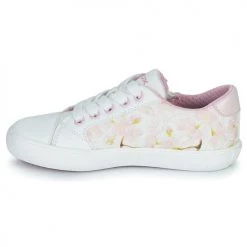 Chaussures Fille Baskets basses Geox J GISLI GIRL B Rose / Blanc -Baskets mode Soldes 21124651 500 D