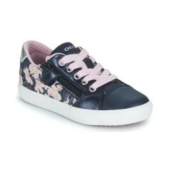 Chaussures Fille Baskets basses Geox J GISLI GIRL B Bleu / Rose