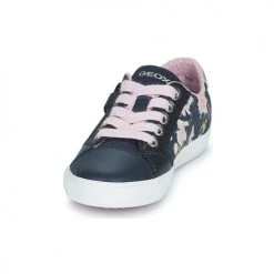 Chaussures Fille Baskets basses Geox J GISLI GIRL B Bleu / Rose -Baskets mode Soldes 21124653 500 C