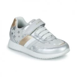 Chaussures Fille Baskets basses Geox J JENSEA GIRL A Argenté / Doré