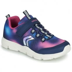 Chaussures Fille Baskets basses Geox J NEW TORQUE GIRL A Marine / Rose