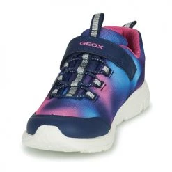 Chaussures Fille Baskets basses Geox J NEW TORQUE GIRL A Marine / Rose -Baskets mode Soldes 21124655 500 C