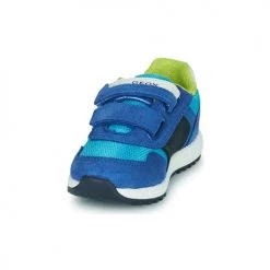 Chaussures Garçon Baskets basses Geox B ALBEN BOY Bleu / Jaune -Baskets mode Soldes 21124658 500 C