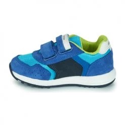 Chaussures Garçon Baskets basses Geox B ALBEN BOY Bleu / Jaune -Baskets mode Soldes 21124658 500 D