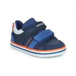 Chaussures Garçon Baskets basses Geox B KILWI BOY Bleu / Orange