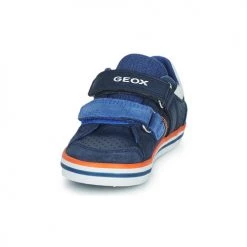Chaussures Garçon Baskets basses Geox B KILWI BOY Bleu / Orange -Baskets mode Soldes 21124659 500 C