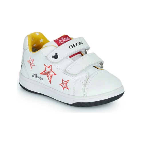 Chaussures Enfant Baskets basses Geox B NEW FLICK BOY Blanc / Rouge 1 Chaussures Enfant Baskets basses Geox B NEW FLICK BOY Blanc / Rouge