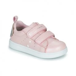Chaussures Fille Baskets basses Geox B DJROCK GIRL Rose / Argenté