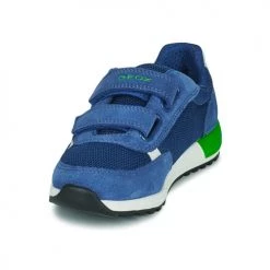 Chaussures Garçon Baskets basses Geox J ALBEN BOY Bleu / Vert -Baskets mode Soldes 21124671 500 C