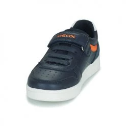 Chaussures Garçon Baskets basses Geox J DJROCK BOY Marine / Orange -Baskets mode Soldes 21124676 500 C