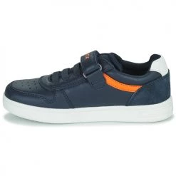Chaussures Garçon Baskets basses Geox J DJROCK BOY Marine / Orange -Baskets mode Soldes 21124676 500 D