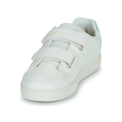 Chaussures Fille Baskets basses Geox J KATHE GIRL Blanc / Rose 3 Chaussures Fille Baskets basses Geox J KATHE GIRL Blanc / Rose – Image 3