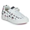 Chaussures Fille Baskets basses Geox J SKYLIN GIRL Blanc / Noir / Rose