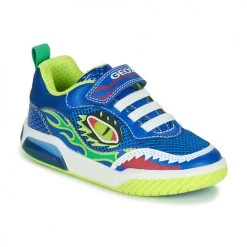 Chaussures Garçon Baskets basses Geox J INEK BOY Bleu / Vert