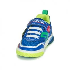 Chaussures Garçon Baskets basses Geox J INEK BOY Bleu / Vert -Baskets mode Soldes 21124696 500 C