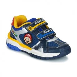 Chaussures Garçon Baskets basses Geox J TUONO BOY Bleu / Jaune