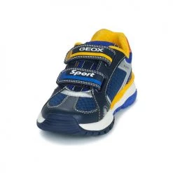 Chaussures Garçon Baskets basses Geox J TUONO BOY Bleu / Jaune -Baskets mode Soldes 21124699 500 C