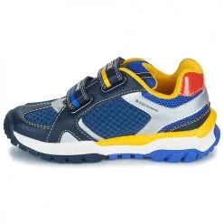 Chaussures Garçon Baskets basses Geox J TUONO BOY Bleu / Jaune -Baskets mode Soldes 21124699 500 D