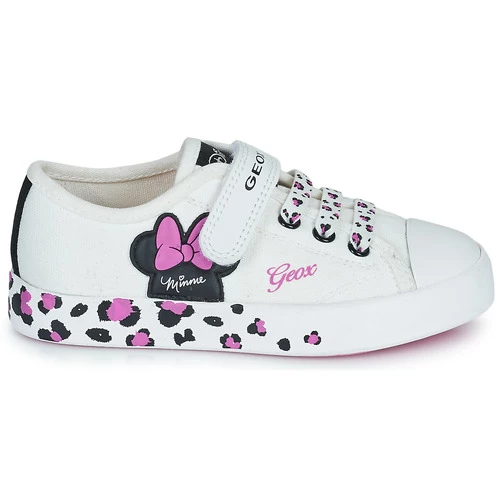 Chaussures Fille Baskets basses Geox JR CIAK GIRL Blanc / Rose 2 Chaussures Fille Baskets basses Geox JR CIAK GIRL Blanc / Rose – Image 2