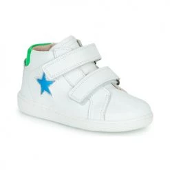 Chaussures Enfant Baskets montantes Bisgaard VINCENT Blanc / Bleu / Vert