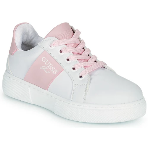 Chaussures Fille Baskets basses Guess ESTER Blanc / Rose 1 Chaussures Fille Baskets basses Guess ESTER Blanc / Rose