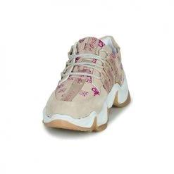 Chaussures Fille Baskets basses Guess RENATA Beige / Rose -Baskets mode Soldes 21160559 500 C