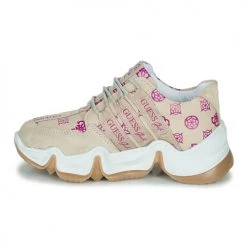 Chaussures Fille Baskets basses Guess RENATA Beige / Rose -Baskets mode Soldes 21160559 500 D