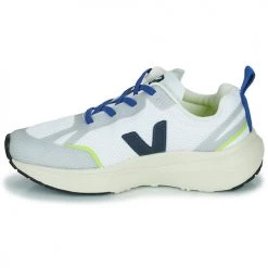 Chaussures Enfant Baskets basses Veja SMALL CANARY EL Blanc / Bleu -Baskets mode Soldes 21182736 500 D