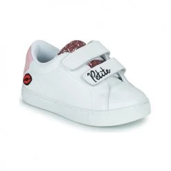 Chaussures Fille Baskets basses Bons baisers de Paname MINI EDITH PETITE SOEUR Blanc / Rose