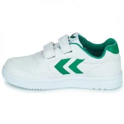 Chaussures Enfant Baskets basses hummel CAMDEN JR Blanc / Vert -Baskets mode Soldes 21183419 500 D