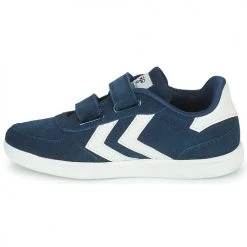 Chaussures Enfant Baskets basses hummel VICTORY SUEDE Bleu -Baskets mode Soldes 21183420 500 D