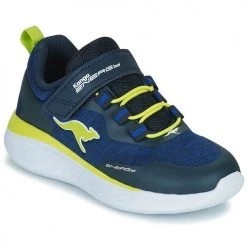 Chaussures Garçon Baskets basses Kangaroos KQ-FLEET EV Bleu / Jaune