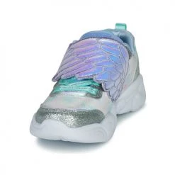 Chaussures Fille Baskets basses Skechers UNICORN STORM Argenté -Baskets mode Soldes 21201456 500 C