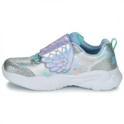 Chaussures Fille Baskets basses Skechers UNICORN STORM Argenté -Baskets mode Soldes 21201456 500 D