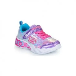 Chaussures Fille Baskets basses Skechers SWEETHEART LIGHTS Rose / Argenté