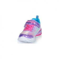 Chaussures Fille Baskets basses Skechers SWEETHEART LIGHTS Rose / Argenté -Baskets mode Soldes 21201458 500 C