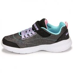 Chaussures Fille Baskets basses Skechers SNAP SPRINTS Noir / Bleu / Violet -Baskets mode Soldes 21201463 500 D