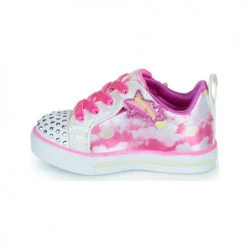 Chaussures Fille Baskets basses Skechers SHUFFLE LITE Rose -Baskets mode Soldes 21201464 500 D