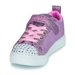 Chaussures Fille Baskets basses Skechers SPARKLE RAYZ Violet / Rose -Baskets mode Soldes 21201465 500 C