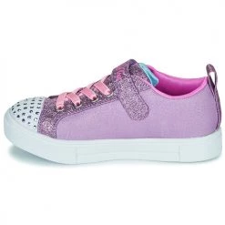 Chaussures Fille Baskets basses Skechers SPARKLE RAYZ Violet / Rose -Baskets mode Soldes 21201465 500 D