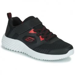 Chaussures Garçon Baskets basses Skechers BOUNDER Noir / Rouge