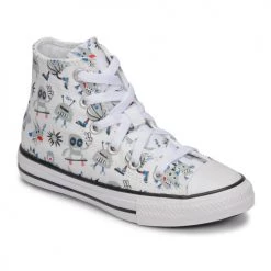 Chaussures Garçon Baskets montantes Converse CHUCK TAYLOR ALL STAR CREATURE CHARACTER HI Blanc / Gris