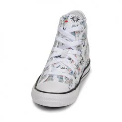 Chaussures Garçon Baskets montantes Converse CHUCK TAYLOR ALL STAR CREATURE CHARACTER HI Blanc / Gris -Baskets mode Soldes 21246392 500 C