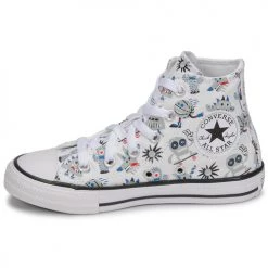 Chaussures Garçon Baskets montantes Converse CHUCK TAYLOR ALL STAR CREATURE CHARACTER HI Blanc / Gris -Baskets mode Soldes 21246392 500 D