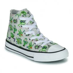 Chaussures Garçon Baskets montantes Converse CHUCK TAYLOR ALL STAR CREATURE CHARACTER HI Blanc / Vert
