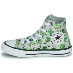 Chaussures Garçon Baskets montantes Converse CHUCK TAYLOR ALL STAR CREATURE CHARACTER HI Blanc / Vert -Baskets mode Soldes 21246393 500 D