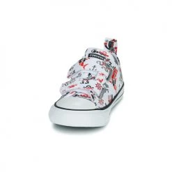 Chaussures Garçon Baskets basses Converse CHUCK TAYLOR ALL STAR 2V PIRATES COVE OX Blanc / Rouge -Baskets mode Soldes 21246399 500 C